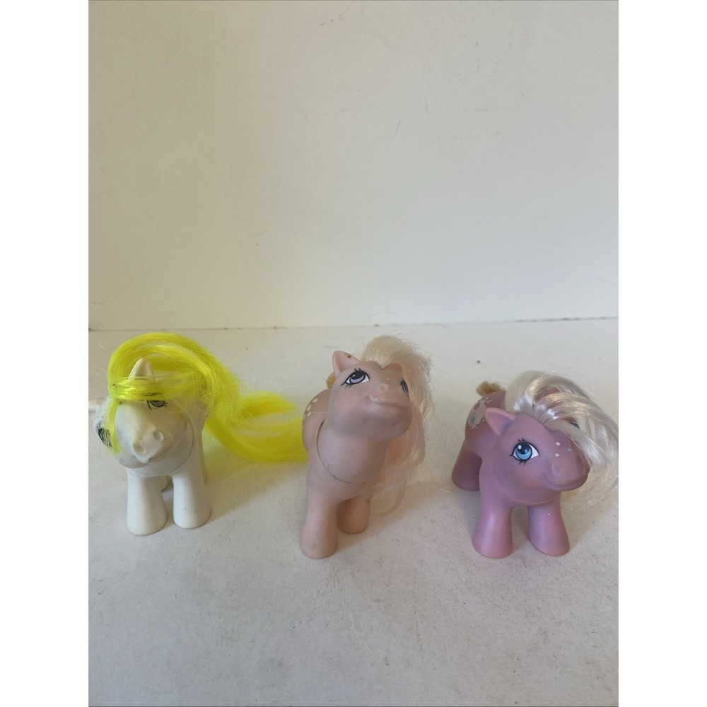 Lot Of 4 Vintage 80's My Little Pony Babies Surprise,Cotton Candy & Tidily Wink